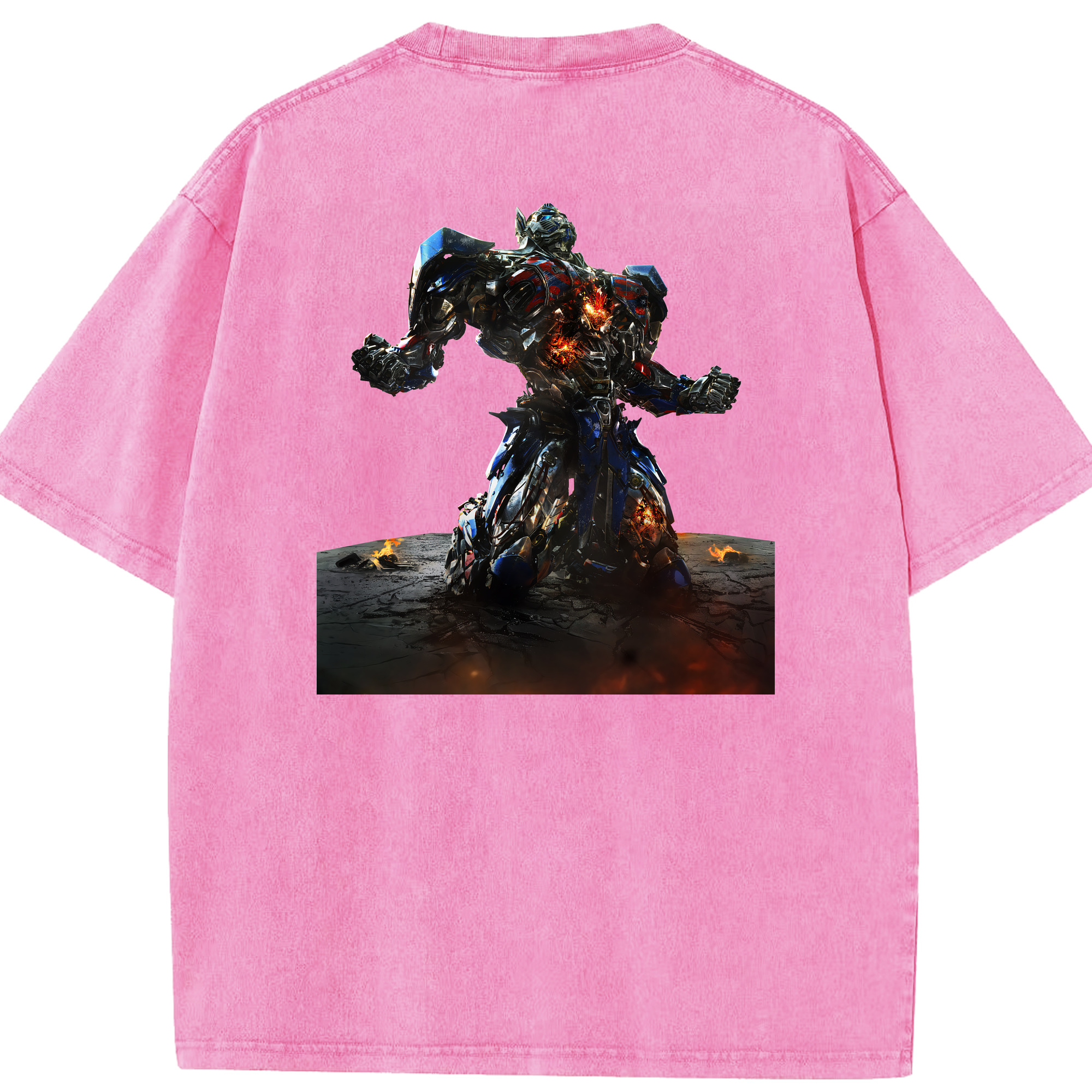 （画像用） Transformers トランスフォーマー 綿100% ヴィンテージ風 半袖Tシャツ（背面プリント）
